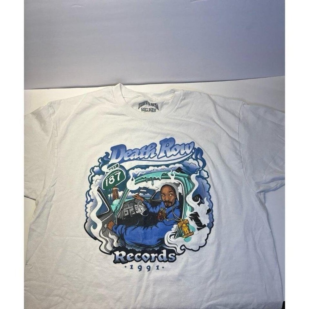 Death Row Records (Y2K) Snoop Dog(g) Tshirt (XL) white tshirt
